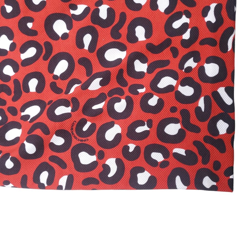 Love Moschino Red Animal Print Pencil Skirt Black White Cotton Stretch Sz 2 - Picture 3 of 8